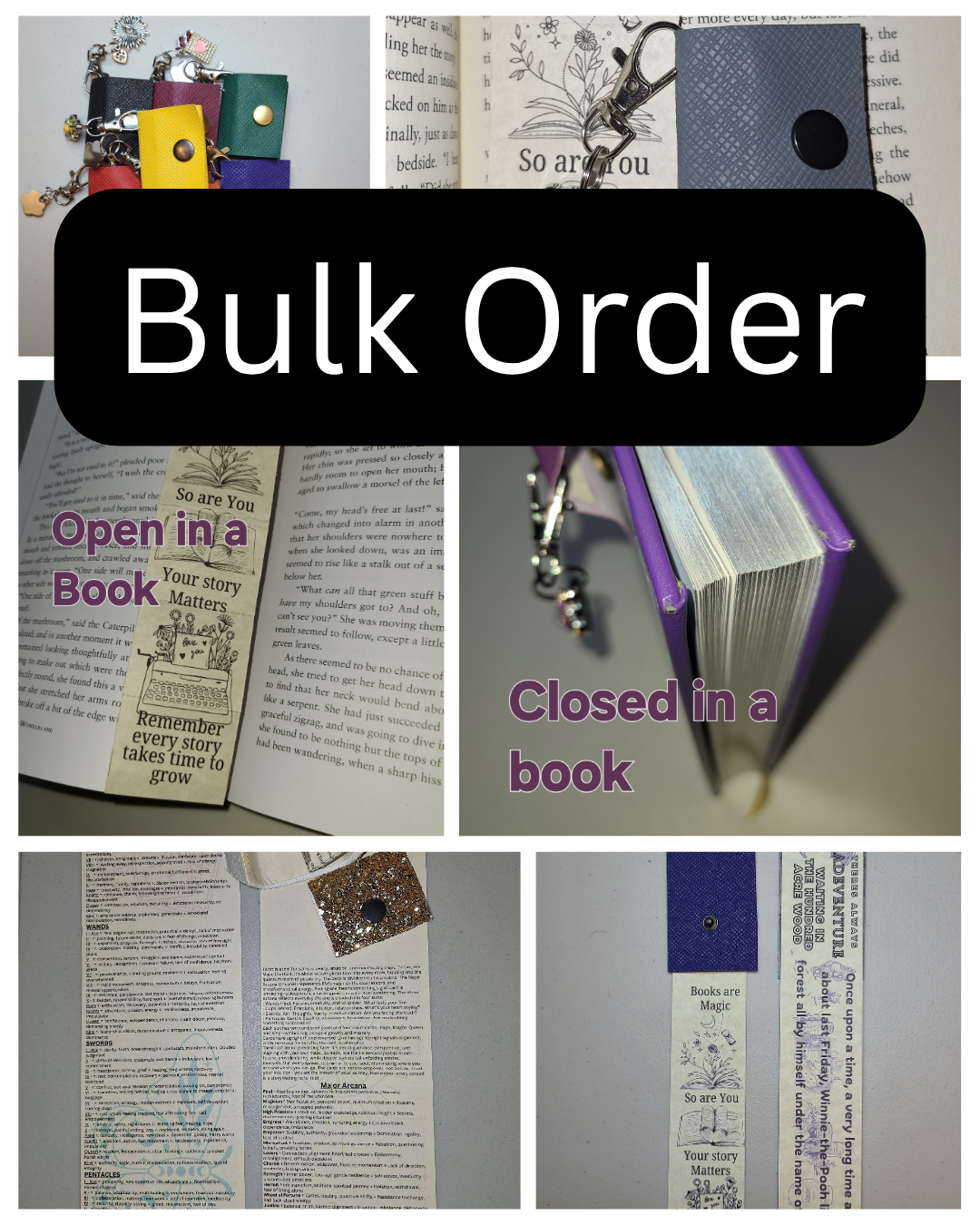 Bulk Order - Tiny Book Bookmark Key Chain