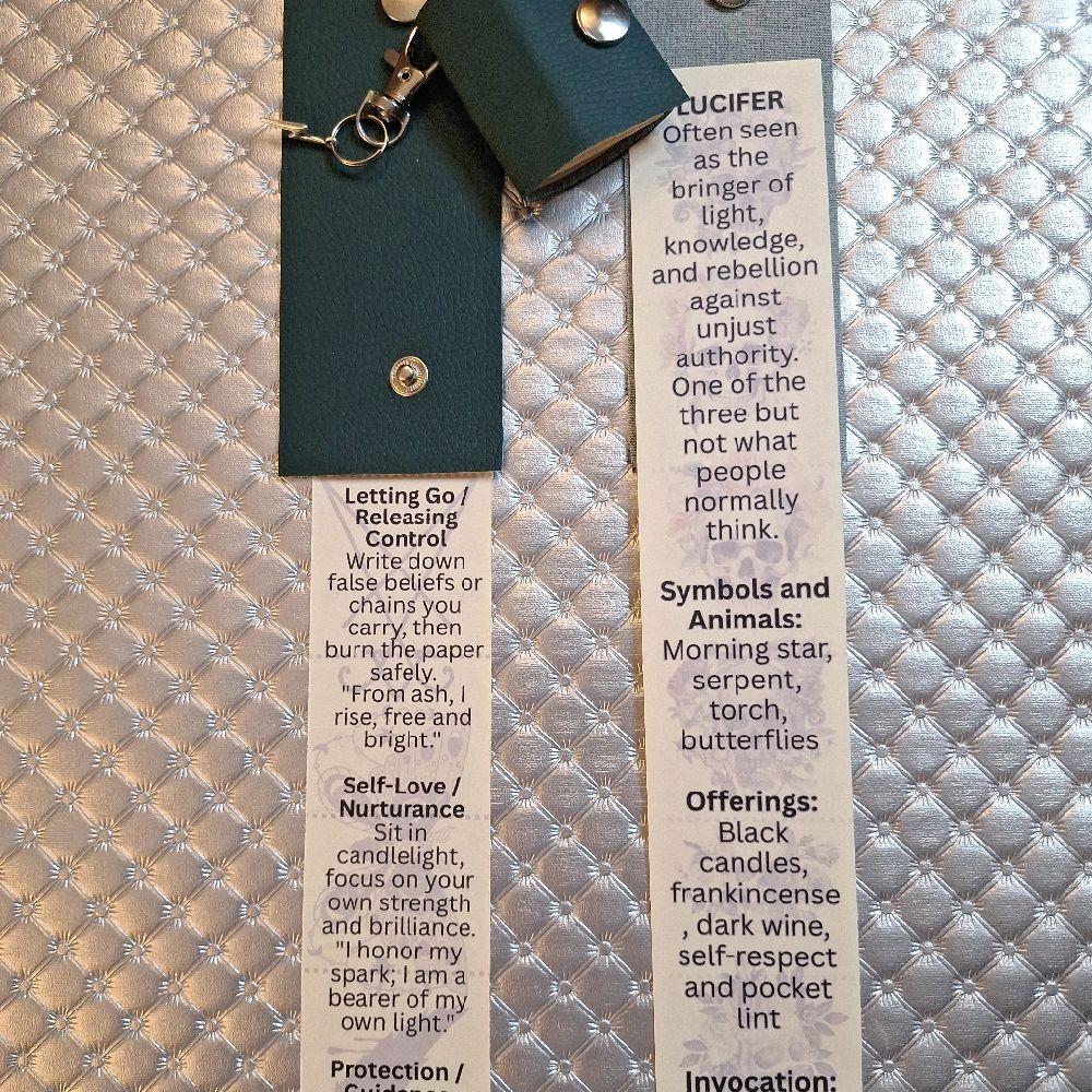 Tiny Deity Spell Book Keychain - Pocket size guide