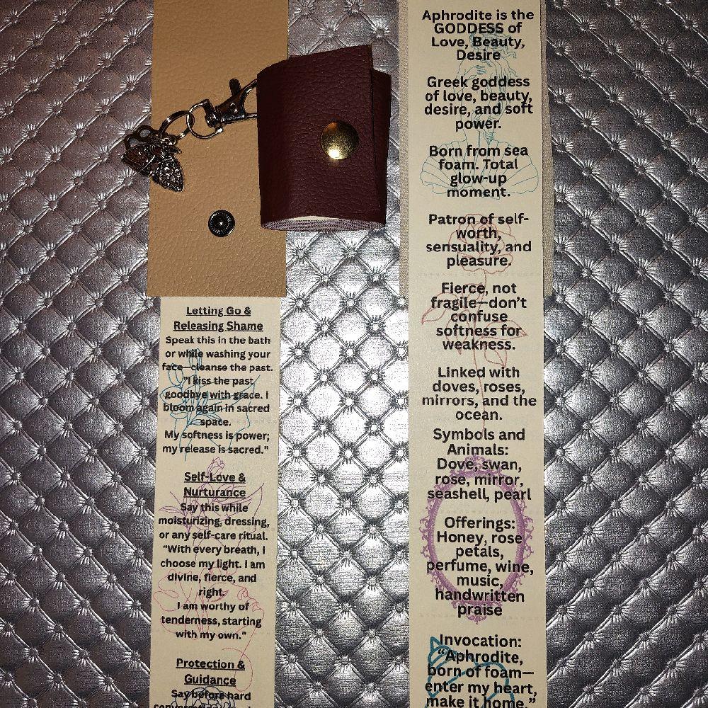 Tiny Deity Spell Book Keychain - Pocket size guide