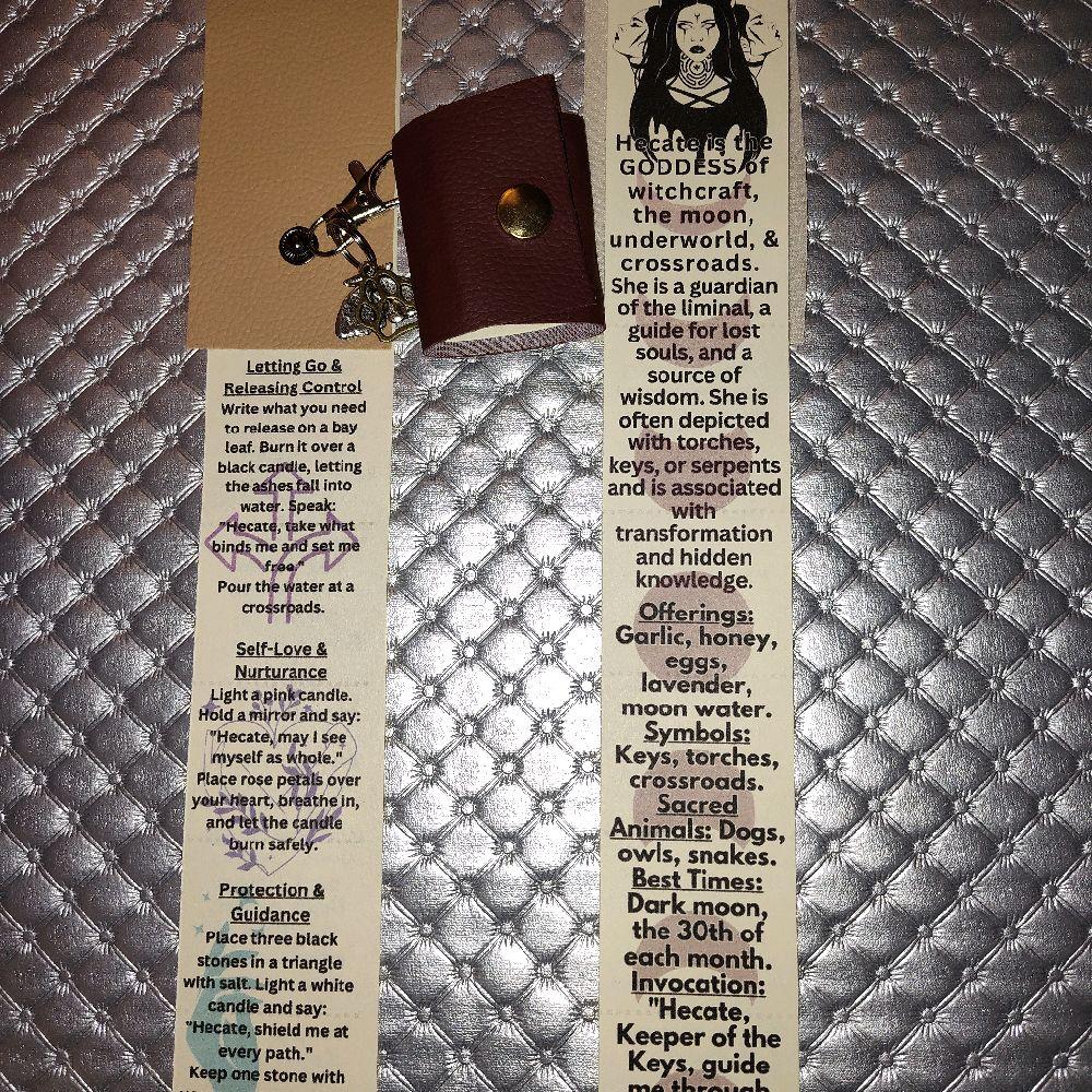 Tiny Deity Spell Book Keychain - Pocket size guide